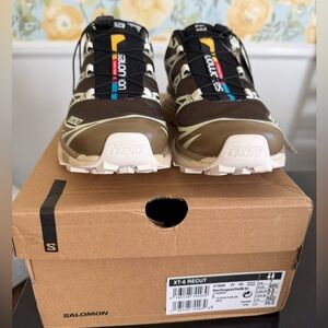 Salomon XT-6 Advanced Hiking Shoes M 7.5 W 8.5 Wren/Kangaroo/Van Ice NWT